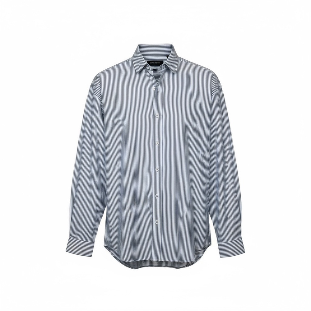 The Kooples Brera Lux Blue White Striped Oversized Button Down Shirt NWT Small